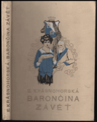kniha Barončina závět povídka pro dorůstající dívky, Šolc a Šimáček 1923