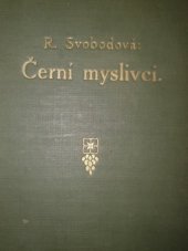 kniha Černí myslivci horské romány, Česká grafická Unie 1922
