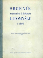 kniha Sborník příspěvků k dějinám Litomyšle a okolí, Kraj. dům osvěty 1959