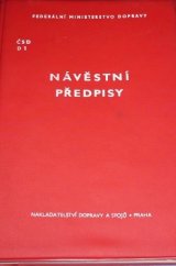 kniha Návěstní předpisy  ČSD D 1, Nadas 1983