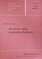 kniha Vorařský slang pražského Podskalí, Československá akademie věd 1965