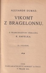 kniha Vikomt z Bragelonnu, Borský a Šulc 1930