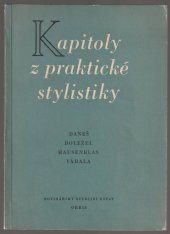 kniha Kapitoly z praktické stylistiky, Orbis 1955