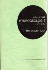kniha Hydrogeologie ČSSR. 2. část, - Minerální vody, Československá akademie věd 1963