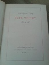 kniha Petr Veliký. Díl 2-3, SNKLHU  1954