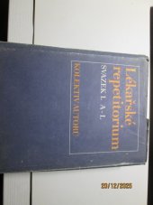 kniha Lékařské repetitorium, svazek I. A-L  čtvrté přepracované a rozšířené vydání, Avicenum 1981
