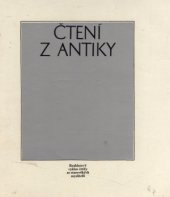 kniha Čtení z antiky rozhlasová Antická knihovna, cyklus četby ze starověkých myslitelů, Svoboda 1969