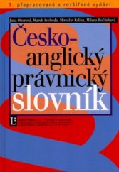 kniha Česko-anglický právnický slovník, Linde 2005