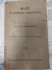 kniha Klíč k Učebnici angličtiny, Kvasnička a Hampl 1946
