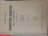 kniha Deskriptivní geometrie pro VI. a VII. třídu reálek, Nákladem Jednoty československých matematiků a fysiků 1947