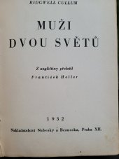 kniha Muži dvou světů, Nebeský a Beznoska 1932