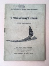 kniha O chovu okrasných bažantů, Časopis Rádce 1939