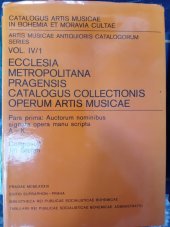 kniha Ecclesia metropolitana Pragensis catalogus collectionis operum artis musicae [Hudební sbírka z kůru metropolitního chrámu sv. Víta], Supraphon 1983