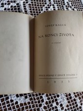 kniha Na konci života [... na pamět básníkových 80. narozenin], Edice Pásmo 1935