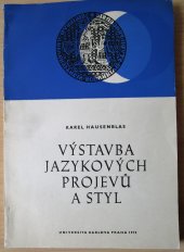 kniha Výstavba jazykových projevů a styl, Univerzita Karlova 1971