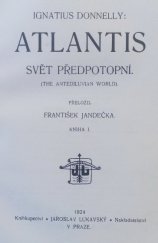kniha Atlantis, svět předpotopní = [The Antediluvian world], Jaroslav Lukavský 1924