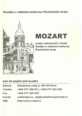 kniha Mozart soupis dokumentů z fondu Studijní a vědecké knihovny Plzeňského kraje, Studijní a vědecká knihovna Plzeňského kraje 2006
