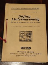 kniha Dějiny Internacionály - obrazová služba  Pořadač a osnova průvodních textů a fotografií, Propagační tvorba 1950