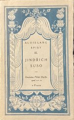 kniha Jindřich Suso studie z německé mystiky středověké, Vilém Bitnar 1911