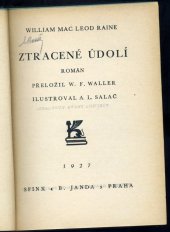 kniha Ztracené údolí Román, B. Janda 1927