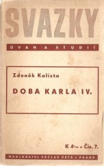 kniha Doba Karla IV., Václav Petr 1939