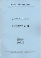 kniha Matematika II, Akademické nakladatelství CERM 2009