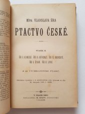 kniha Mdra. Vladislava Šíra Ptactvo české. Svazek II, M. Knapp 1890