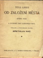 kniha Tita Livia "Od založení města", I.L. Kober 