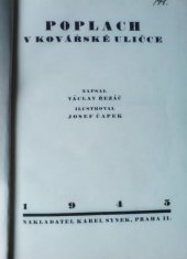 kniha Poplach v Kovářské uličce, Karel Synek 1945