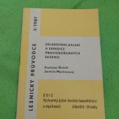 kniha Skladování, balení a expedice prostokořenných sazenic, Výzkum. ústav lesního hosp. a myslivosti 1987