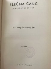 kniha Slečna Čang čínská dívka dneška : Román = [Hsie pu čao], L. Mazáč 1935