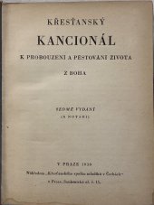 kniha Křesťanský kancionál k probuzení a pěstování života z Boha, Křesťanský spolek mladíků v Čechách 1930