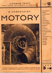 kniha Motory Schváleno ... jakožto učebnice pro odborné pokračovací školy pro živnosti kov zpracující, s.n. 1938