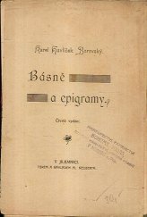kniha Básně a Epigramy, Alois Neubert 1897
