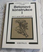 kniha Betonové konstrukce I pro 3. ročník SPŠ stavebních, Sobotáles 1996