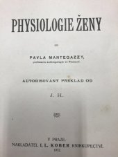 kniha Physiologie ženy, I.L. Kober 1912
