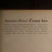 kniha Černý běs román, Sfinx, Bohumil Janda 1938
