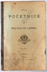 kniha Pátá početnice pro školy obecné čtyr- a pětitřídné., Cís. král. školní knihosklad. 1895