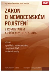 kniha Zákon o nemocenském pojištění s komentářem a příklady od 1. 1. 2016, Anag 2016