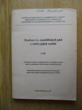 kniha Bonitace čs zemědělských půd a směry jejich využití 3 díl Produkční ocenění zemědělských půd, zemědělské výrobní oblasti a podoblasti a třídy ochrany zemědělských půd. Uživatelská příručka pro ekonomické interpretace bonitovaných půdně ekologických jednotek ČSSR, Agrodat 1990