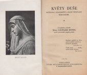 kniha Květy duše myšlenky, upozornění a rady věnované řeholnicím, Dům milosrdenství Vincentinum 1934