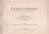 kniha České zahrady II.díl album plánů moderních zahrad, Josev Vaněk, Chrudim 1925