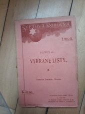 kniha Vybrané listy Plinia mladšího, J. Otto 1916