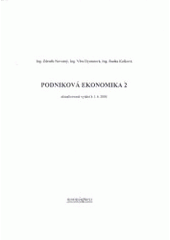 kniha Podniková ekonomika 2 aktualizované vydání k 1.6.2005, Moraviapress 2005