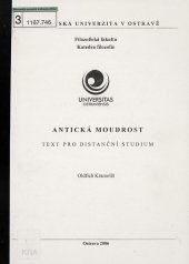 kniha Antická moudrost text pro distanční studium, Ostravská univerzita 2006
