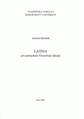 kniha Latina pro posluchače Filozofické fakulty, Masarykova univerzita, Filozofická fakulta 2009