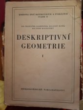 kniha Deskriptivní geometrie. Díl 1, Přírodovědecké nakladatelství 1950