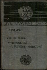 kniha Vybrané báje a pověsti národní jiných větví slovanských I., - Západní slovanské, J. Otto 1905
