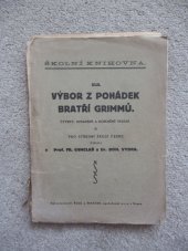 kniha Výbor z pohádek bratří Grimmů, Šolc a Šimáček 1929