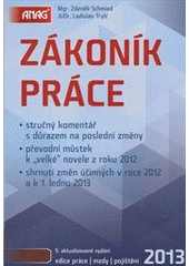 kniha Zákoník práce 2013 stručný komentář s důrazem na poslední změny : převodní můstek k "velké" novele z roku 2012 : shrnutí změn účinných v roce 2012 a k 1. lednu 2013, Anag 2013